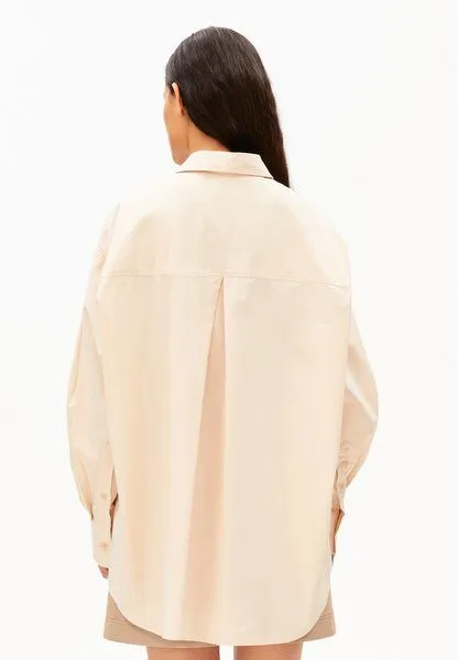 ARMEDANGELS ARMEDANGELS BARREL SLEEVE POPLIN Damen Bluse aus Bio-Baumwolle, Pale peach, – Produktbild 2 von 4