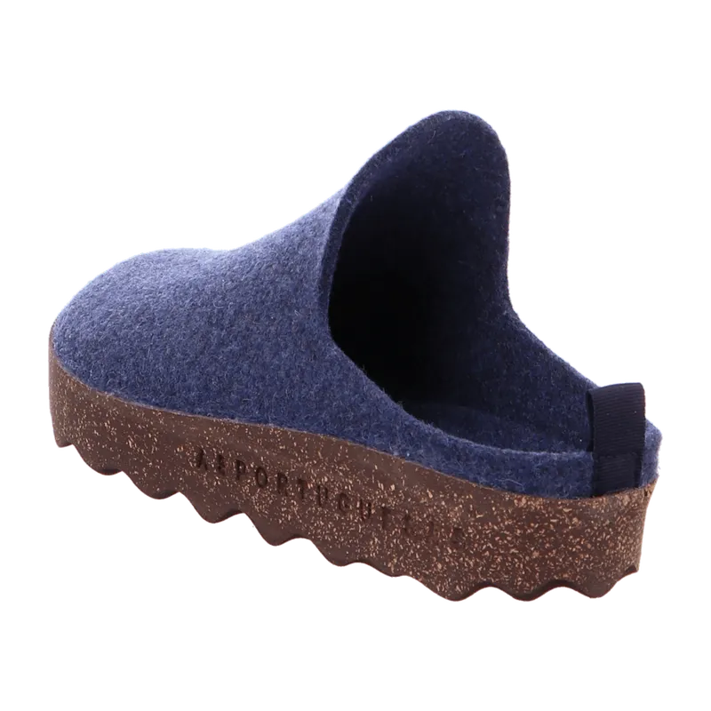 ASPORTUGUESAS ASPORTUGUESAS Come Filzpantoffeln mit Kork-Latex Sohle, Blau, – Produktbild 4 von 8