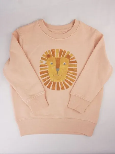 MelaDi Meladi Kinder Sweater aus Biobaumwolle - Löwe auf Creme Latte, Natural white, – Produktbild 5 von 8