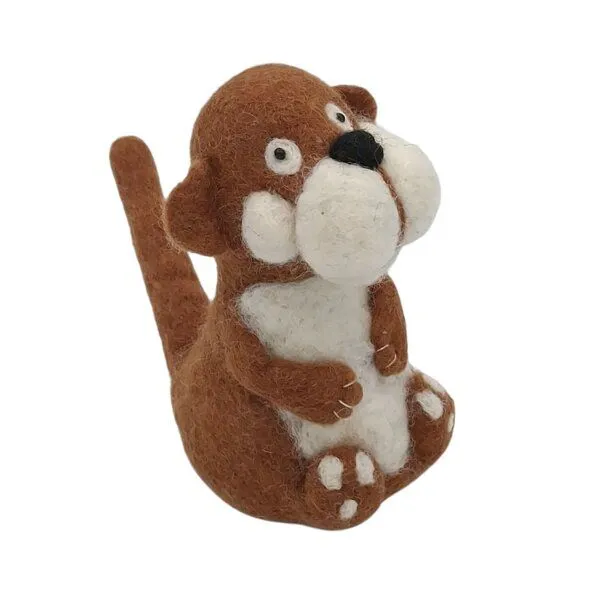short'n'pietz short'n'pietz Otter als Filz Eierwärmer, Braun weiss, – Produktbild 3 von 4