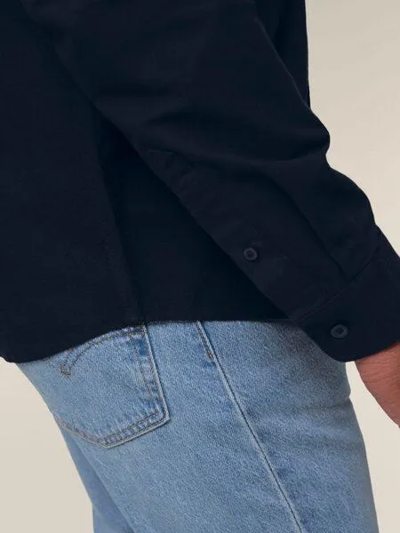 Human Family Human Family Bio Herren Basic Oxford Hemd, Navy, – Produktbild 4 von 4