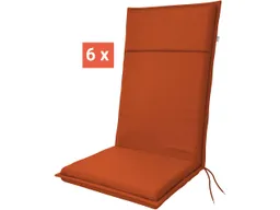 Doppler doppler Auflage "LIFE" für Hochlehner, 6er-Pack, 119x48x4 cm, Polyester, orange – Produktbild 1 von 1