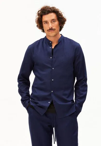 ARMEDANGELS ARMEDANGELS VAALERONIMUS LINO Herren Hemd aus Leinen-Mix, Tinted navy, – Produktbild 1 von 4