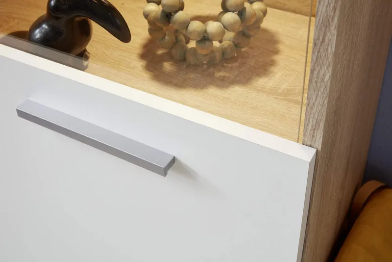Home affaire Wohnwand Laholm, (Set, 4-St), Wohnwand mit Tür, Klappe & 6 Fächern - (B/T/H) 240/41/185 cm, Beige, – Produktbild 4 von 5