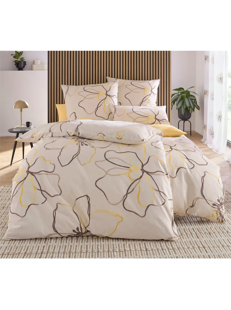 heine home Bettwäsche champagner-beige-bedruckt, Champagner-beige-bedruckt, – Produktbild 1 von 3