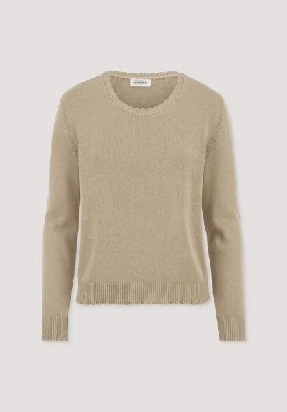 hessnatur hessnatur Strick Pullover Relaxed aus Leinen mit Bio-Baumwolle und LENZING ECOVERO, Taupe, – Produktbild 4 von 4