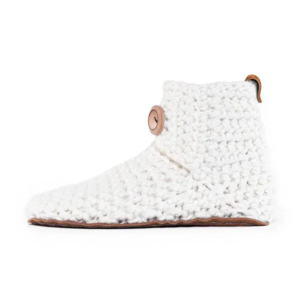 Kingdom of Wow Kingdom of Wow - Handgefertigte Hausschuhe aus Wolle - High Top, Snow, – Produktbild 6 von 6