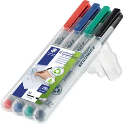 Staedtler 4 STAETDLER Universalstifte 'Lumocolor 315' mittel sortierte Farben, wasserlöslich – Produktbild 1 von 1