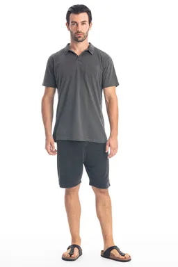 RAVENS VIEW IBIZA RAVENS VIEW IBIZA Herren vegan Polo Tasche Anthrazit – Produktbild 1 von 1