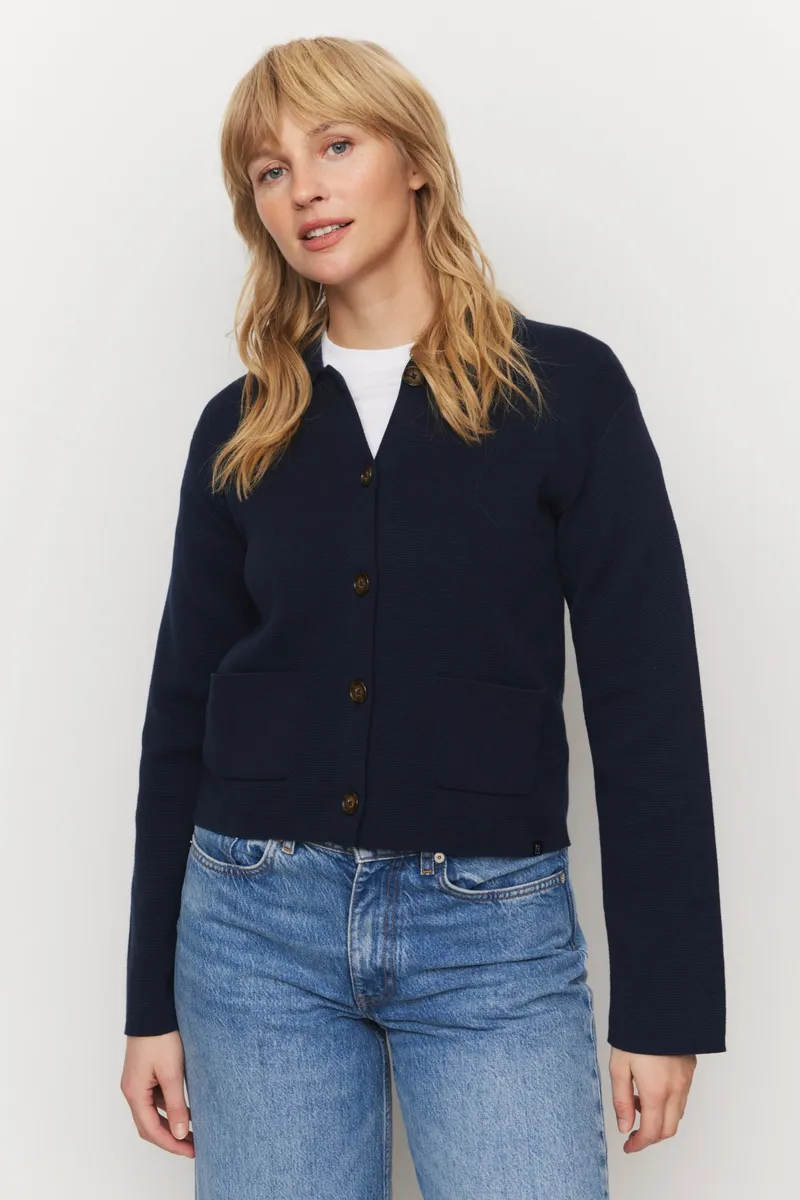 recolution Recolution Damen vegan Overshirt Celosia In Dunkelblau, Extra dunkelblau, – Produktbild 2 von 2