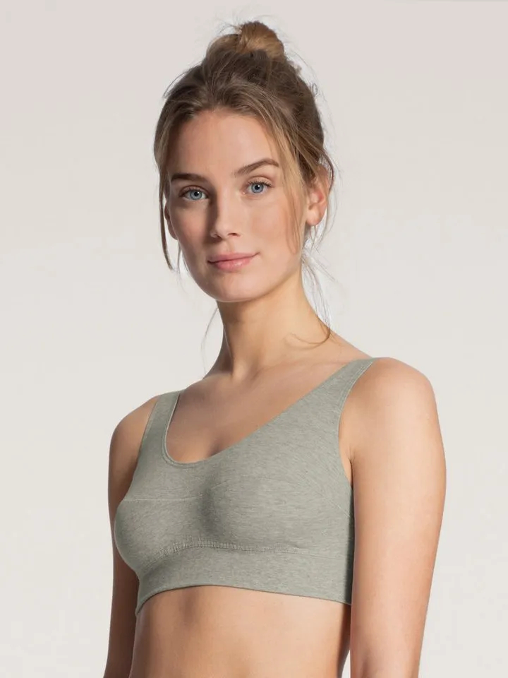 CALIDA CALIDA Bustier Elastic Damen (1-tlg) weicher Softbund, breite Träger und natürlicher Halt, Grau, – Produktbild 3 von 5