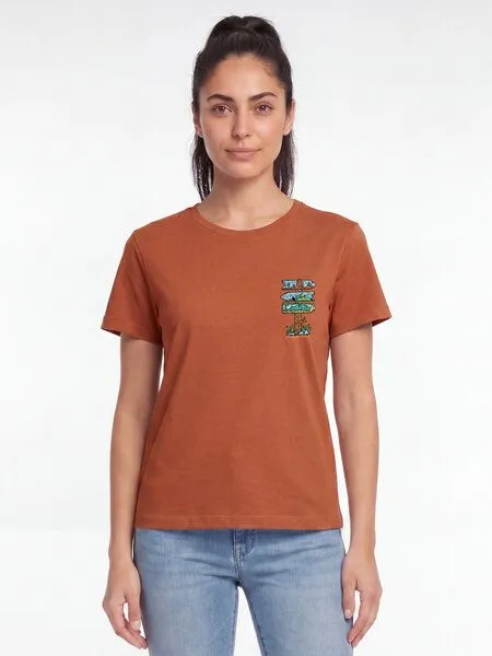 watapparel watapparel T-Shirt Frauen Adventure is everywhere, Heritage brown, – Produktbild 2 von 2