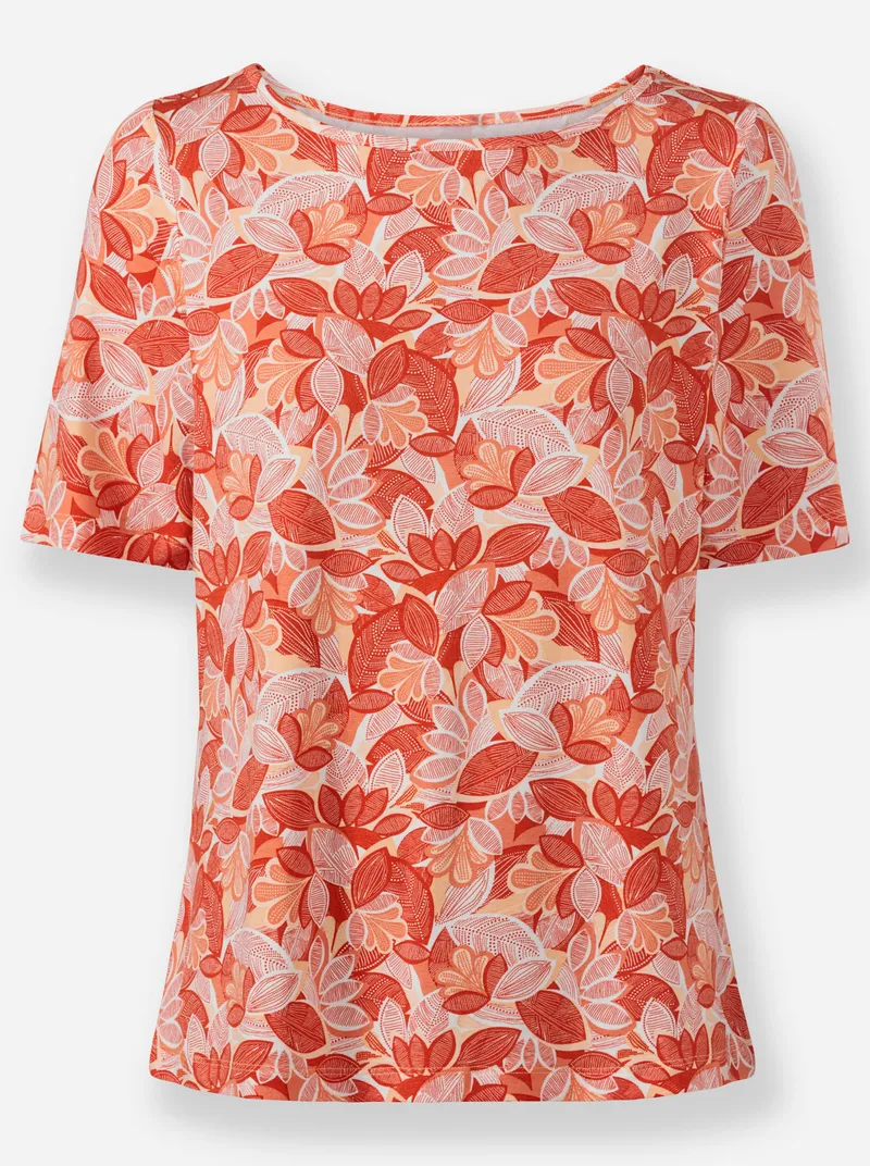 Witt Print-Shirt, Papaya-apricot-bedruckt, – Produktbild 2 von 2