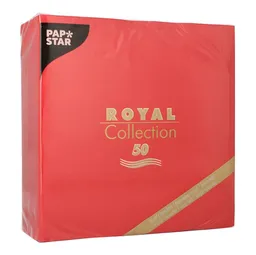 PAPSTAR PAPSTAR Papierserviette Servietten ROYAL Collection 1/4-Falz 40 cm x 40 cm rot 50 Stk – Produktbild 1 von 1