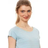 FellHerz FellHerz Damen T-Shirt Bio & Fair & Vegan, Striped light-blue-mint, – Produktbild 1 von 1