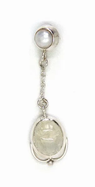 El Puente El Puente Kettenanhänger | Fair Trade & Handmade aus Nepal, Weiß,silber, – Produktbild 1 von 1