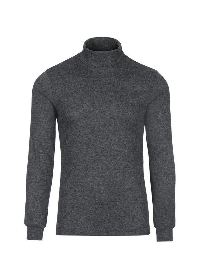Trigema Rollkragenshirt TRIGEMA Langarm Ski- und Sport-Rollkragenpullover (1-tlg), Grau, – Produktbild 2 von 4