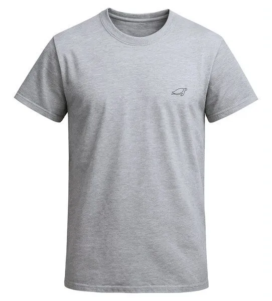 vis wear vis wear Schildkröte outline - Organic Shirt, Grau, – Produktbild 4 von 4