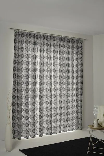 Nature by Adam Nature by Adam Vorhang aus 100% Bio-Baumwolle - Made in Germany - Romantic Puligny, Schwarz, – Produktbild 7 von 7