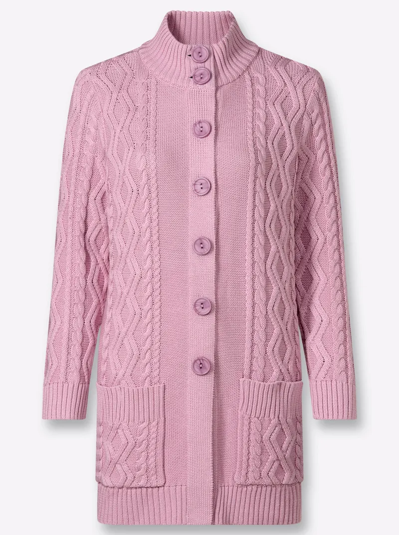 Witt Longstrickjacke, Rosé, – Produktbild 1 von 2