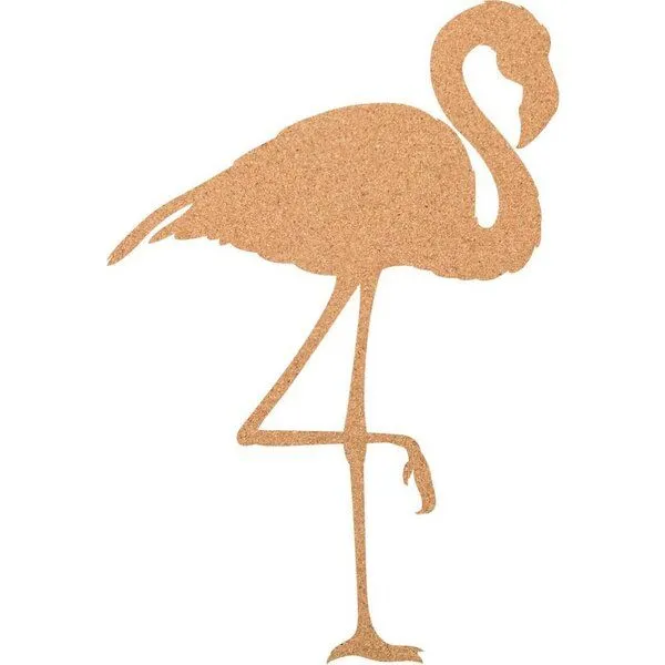 Kork-Deko Kork-Deko Flamingo als Pinnwand aus Kork XXL ca. 80x50 cm – Produktbild 1 von 2