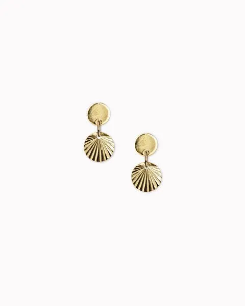 lille mus lille mus Ohrstecker 'Sonnenplättchen' 925 Silber, Gold, – Produktbild 4 von 4
