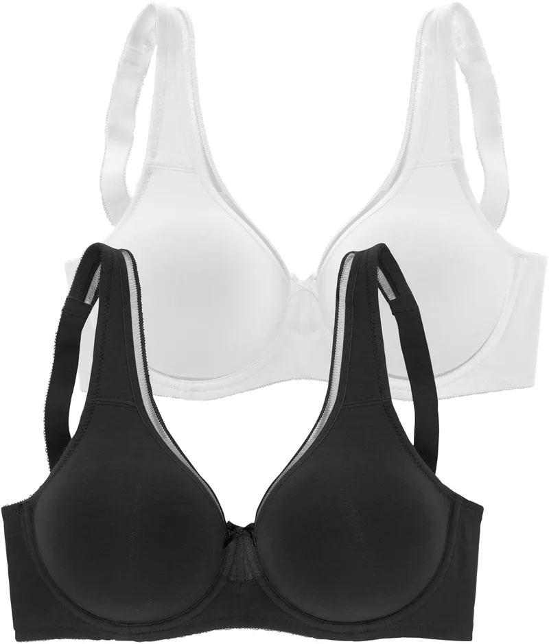 petite fleur by Lascana Minimizer-BH schwarz+weiß, Schwarz+weiß, – Produktbild 2 von 3