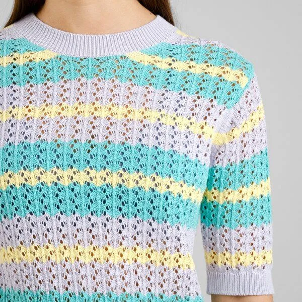 Dedicated DEDICATED Flen Crochet Shirt - Retro Stripe – Produktbild 3 von 3