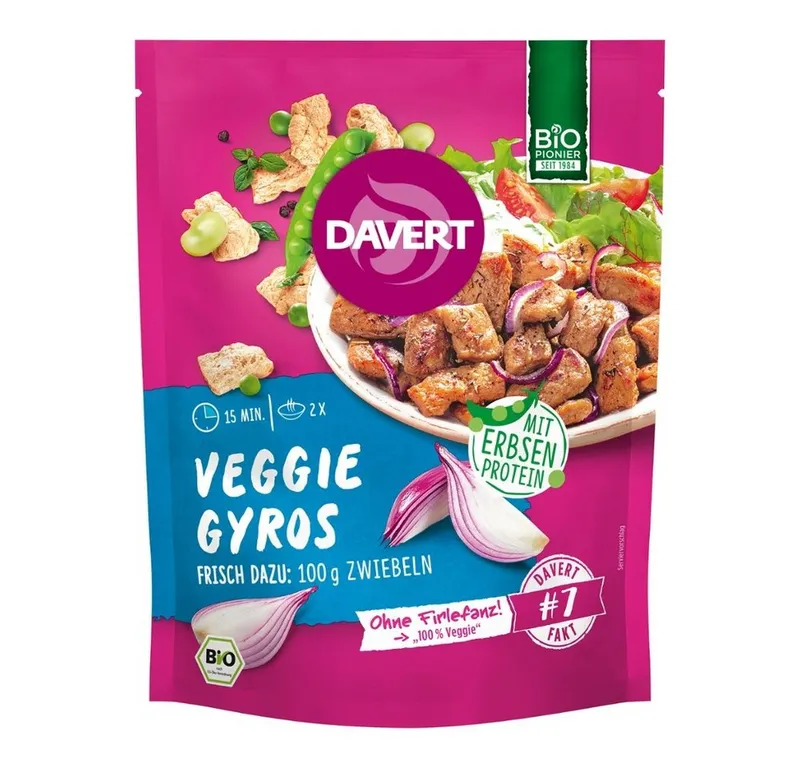 Davert Davert Fertiggericht Veggie - Gyros mit Erbsenprotein 68g – Produktbild 1 von 1