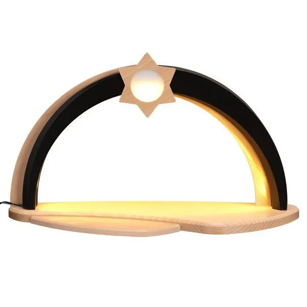 Zeidler Erzgebirge Zeidler Erzgebirge Moderner Lichterbogen Schwibbogen natur braun mit LED-Beleuchtung – Produktbild 1 von 1