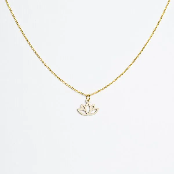 feinformart feinformart Kette mit Holzanhänger 'Lotus', Natur (beige), – Produktbild 1 von 4