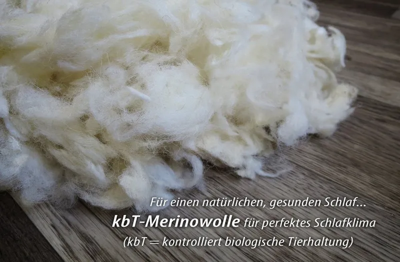 franknatur Kopfkissen Kissen Nadia-2, Füllung: 100% Schurwolle, Bezug: 100% Baumwolle kbA, Kopfkissen in der Höhe anpassbar, Beige, – Produktbild 4 von 5