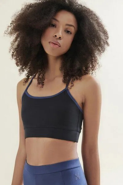 Wellicious Wellicious Fresher Cropped Tank, Caviar black/sea green, – Produktbild 1 von 2