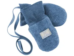 Pickapooh Pickapooh Baby und Kinder Fäustlinge Bio-Schurwolle Fleece jeans Gr. 1 (bis 9 Monate) – Produktbild 1 von 1
