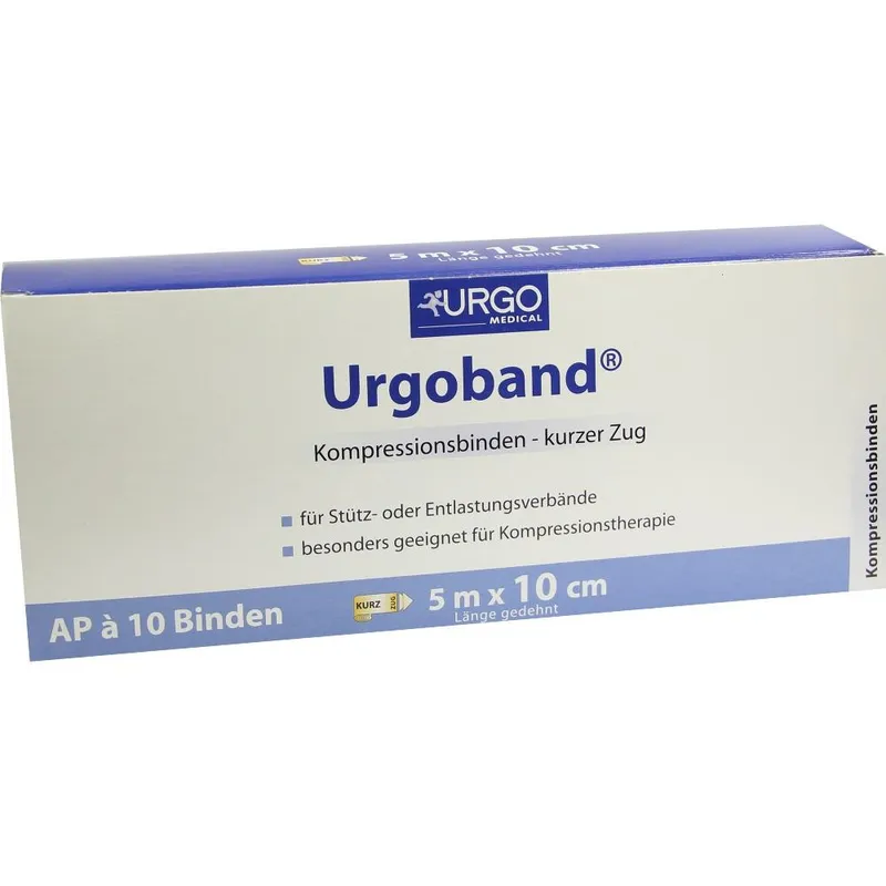Urgo URGOBAND Kurzzugbinde 10 cmx5 m 10 St Binden – Produktbild 1 von 1