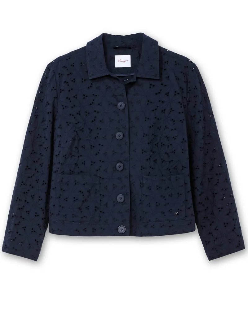 sheego Blusenjacke, Tiefblau, – Produktbild 1 von 2