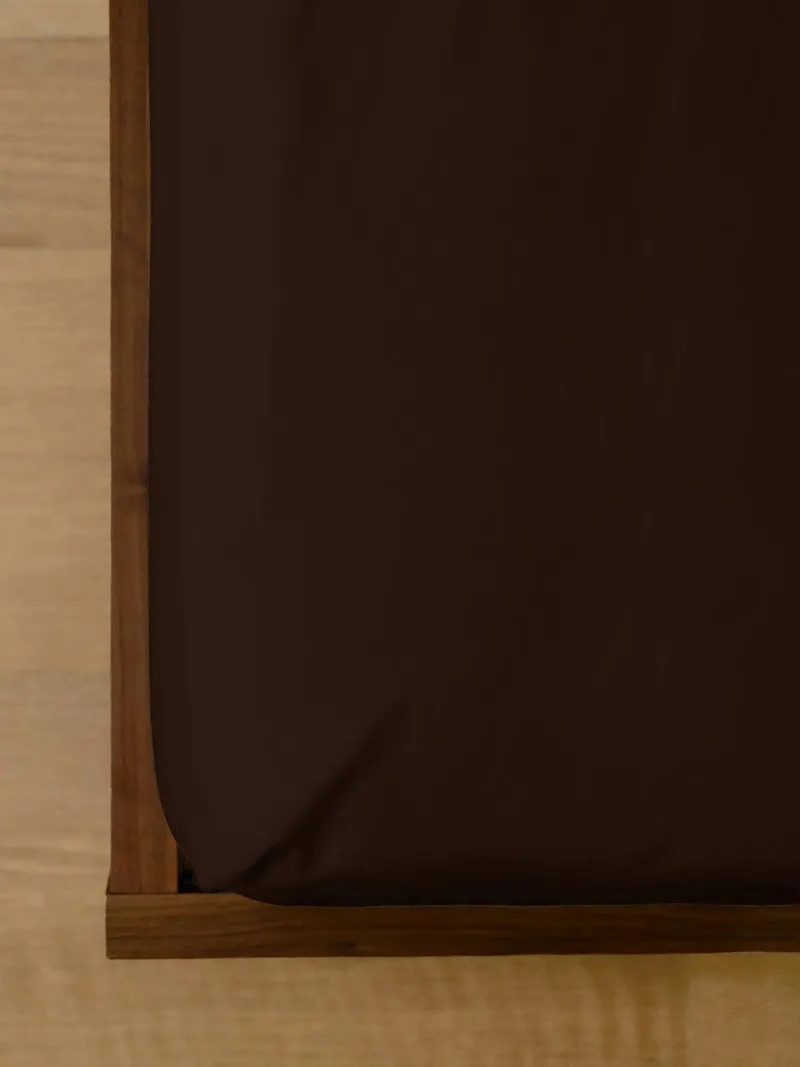 erlich textil erlich textil Cotton Select Spannbettlaken für Unisex aus Baumwolle in kakao, Kakao, – Produktbild 2 von 2