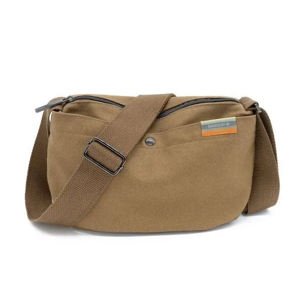 seasara seasara Tasche Umhängetasche aus Bio-Baumwolle (Canvas), Camel, – Produktbild 3 von 8
