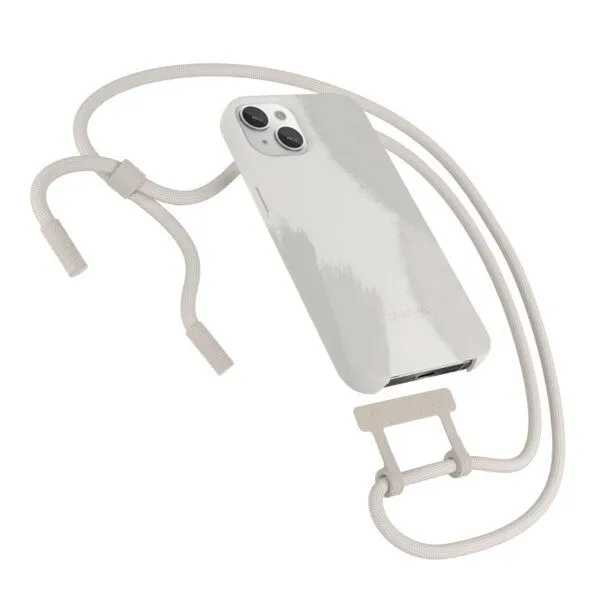 change the label change the label Change Case - 2in1 Nachhaltige iPhone Hülle mit abnehmbarer Kette, Beige weiß batik, – Produktbild 3 von 4