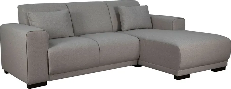 OTTO home Ecksofa BORNHOLM L-Form, B: 234 cm - OTTO. Verlässliche Qualität., Recamiere links oder rechts bestellbar, Wellenfederung, inkl. 2 Kissen, Braun, – Produktbild 4 von 8