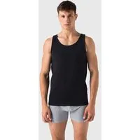 Burnell & Son Burnell & Son Unterhemd Herren 3er Pack Tank Top Achselshirt Feinripp extra lang, Schwarz, – Produktbild 1 von 1