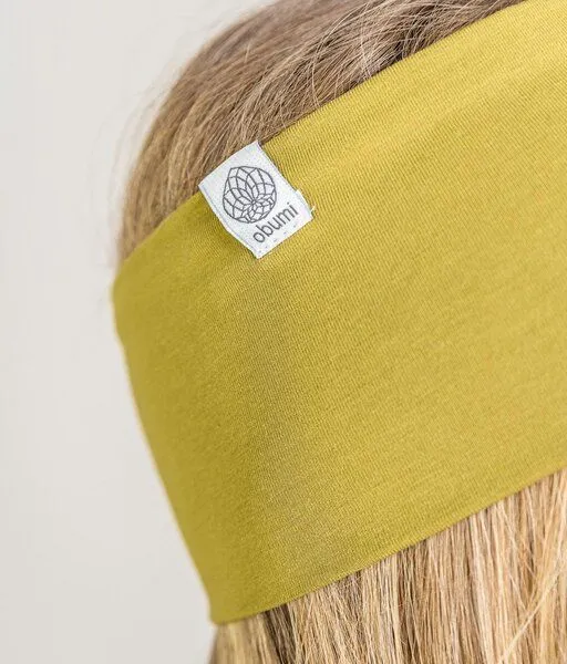 obumi obumi STIRNBAND BREIT AUS BIO JERSEY IN VIELEN FARBEN, Olive, – Produktbild 4 von 4
