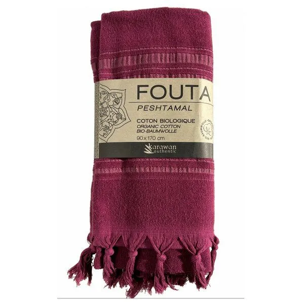 Karawan authentic Karawan authentic Fouta / Hammamtuch aus Biobaumwolle - Dolce Collection, Amethyst, – Produktbild 2 von 3