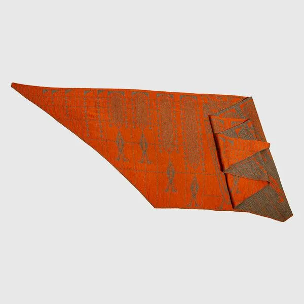 LANARTO slow fashion LANARTO slow fashion Schultertuch Pueblo aus mulesingfreier Merinowolle made in germany, Orange, – Produktbild 4 von 4