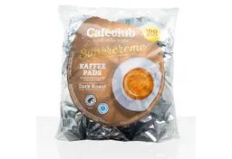 Caféclub Kaffee Caféclub Supercreme Dark Roast Kaffeepads 100 Stück – Produktbild 1 von 1