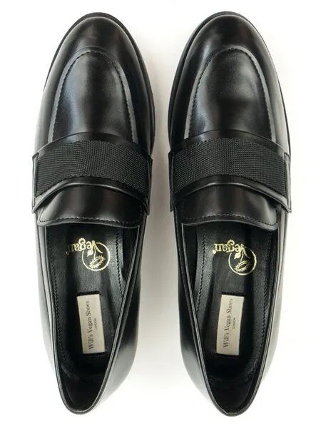 Will's Vegan Shop Will's Vegan Shop Band Loafer Schwarz Damen, Schwarz, – Produktbild 2 von 3