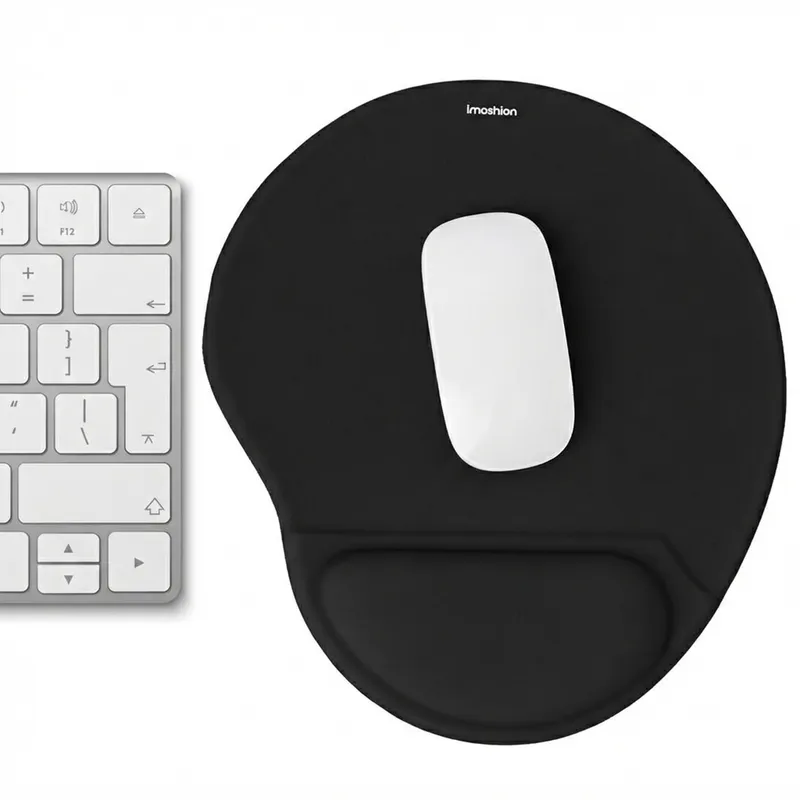 imoshion imoshion Ergonomisches Mauspad - Mauspad mit Handgelenkstütze - 30 x 25 cm, Schwarz, – Produktbild 1 von 1