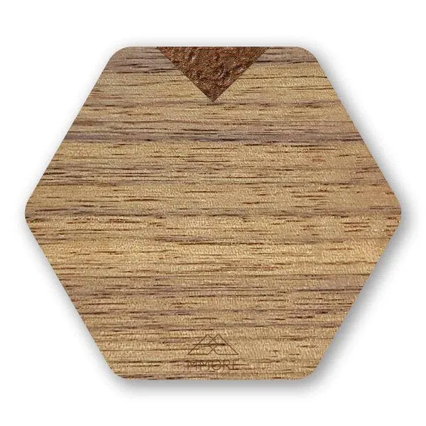 MMore MMore Untersetzer aus Holz - Amerikanischer Nussbaum, Eichenholz und organische Materialien / 4er-Set, Kaffee, – Produktbild 1 von 5