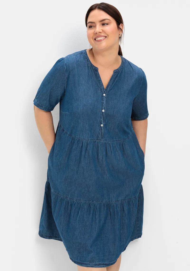 sheego Jeanskleid, Blue denim, – Produktbild 2 von 2