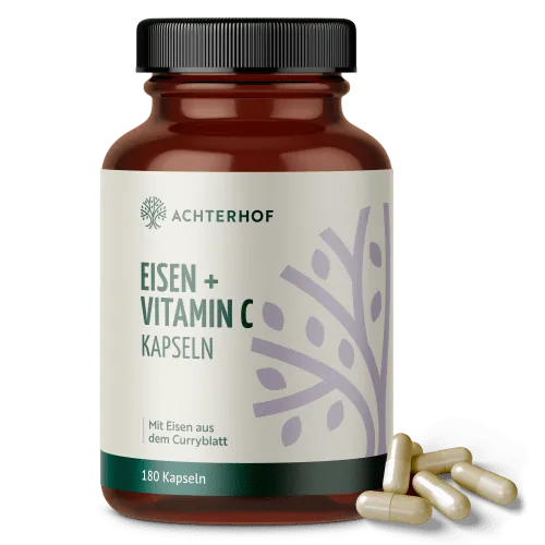 vom Achterhof Eisen + Vitamin C Kapseln (180 Kapseln) – Produktbild 1 von 1